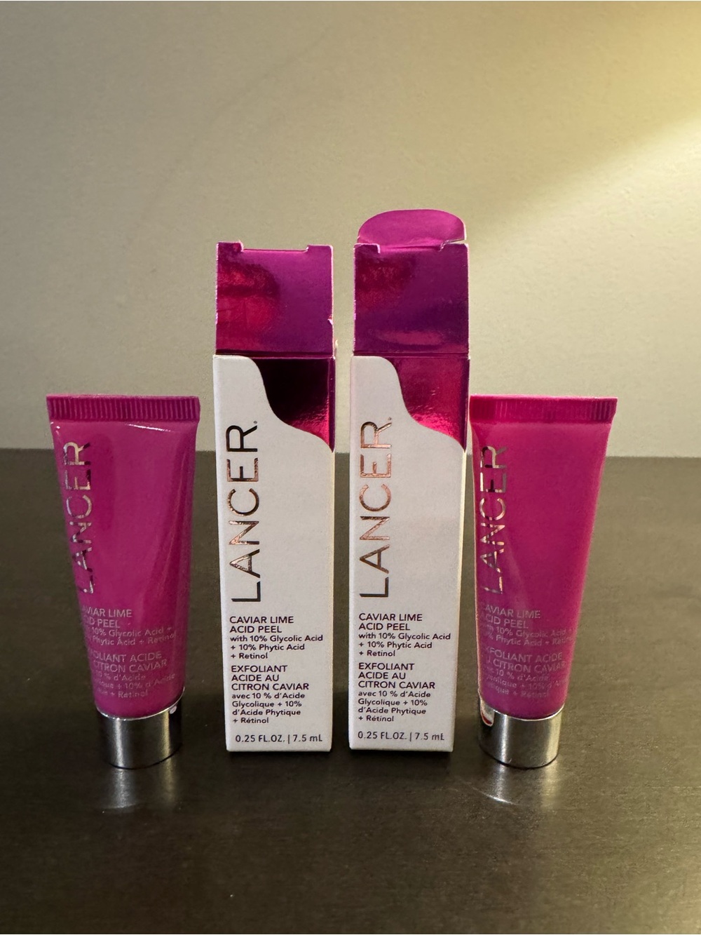 Lancer Skincare Caviar Lime Acid Peel .25 oz 7.5 oz Travel Size NIB